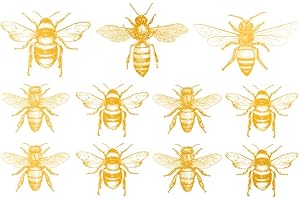 SANBAO STUDIO Ceramic Decals - Overglaze Gold - Enamel Decal - Waterslide Decal Gold Bee