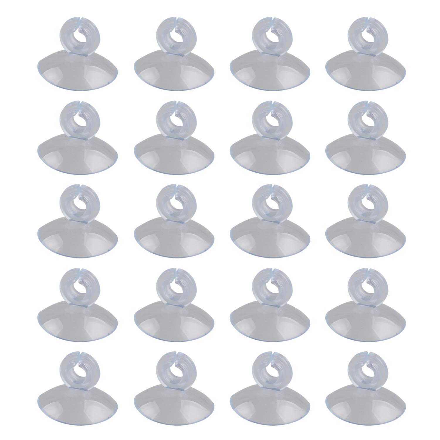 HALJIA 20PCS Aquarium Fish Tank Suction Cups Suckers Clips Air Line Pump Tubing Plastic Airline Suction Cup Fish Tank Sucker Holders Clamps for 4/6mm AirLine Tube