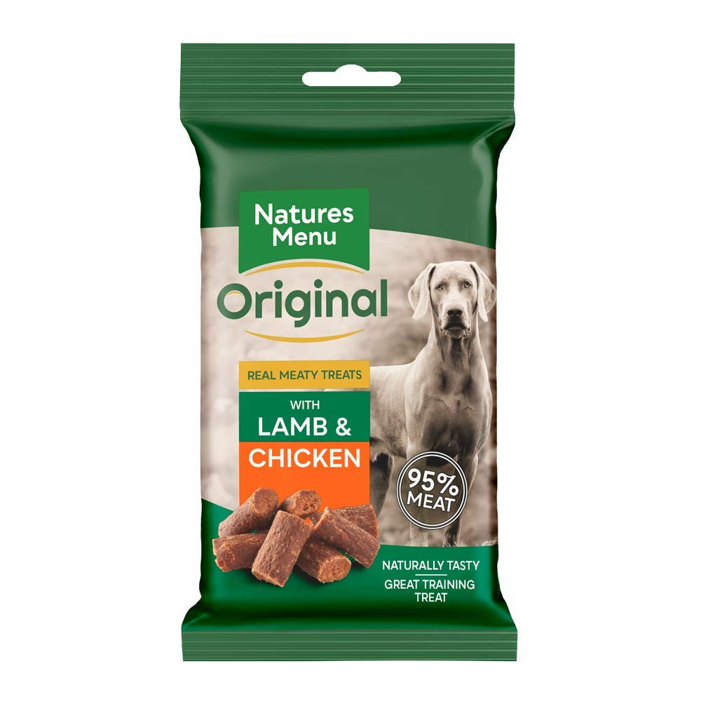 Natures Menu Real Meaty Dog Treats with Lamb and Chicken (12 x 60g)