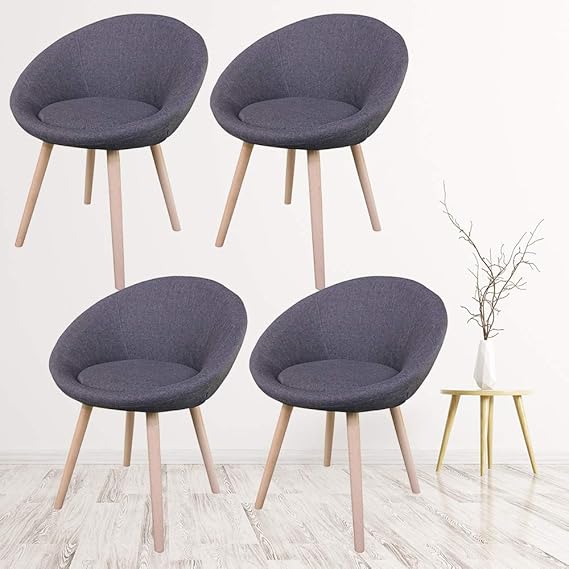 HENGMEI 4X Esszimmerstuhl Wohnzimmerstuhl Polsterstuhl Bürostuhl