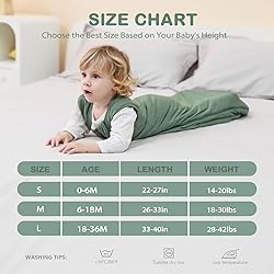 Mosebears Unisex Baby Sleep Sack 1.0 TOG, Supersoft
