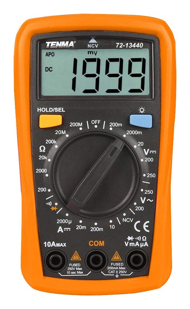 TENMA Handheld Digital Multimeter ( 7213440), 2000 Count, 3.5 Digit