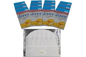 Corn Muffin Baking Mix Bundle Includes 12 Boxes Jiffy Corn Muffin and Cornbread Mix 8.5 Oz Each and a Sunivale Chef Hat – Each Box Makes 6 Muffins!