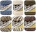 Variety Assortment Lily Sugar'n Cream Yarn 100 Percent Cotton Solids and Ombres (6-Pack) Medium Number 4 Worsted Bundle with Gauge (Asst 34)