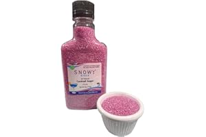 Snowy River Pink Cocktail Sugar - Kosher Certified Naturally Colored Pink Cocktail Rimmer (6oz Bottle, Medium Crystal)