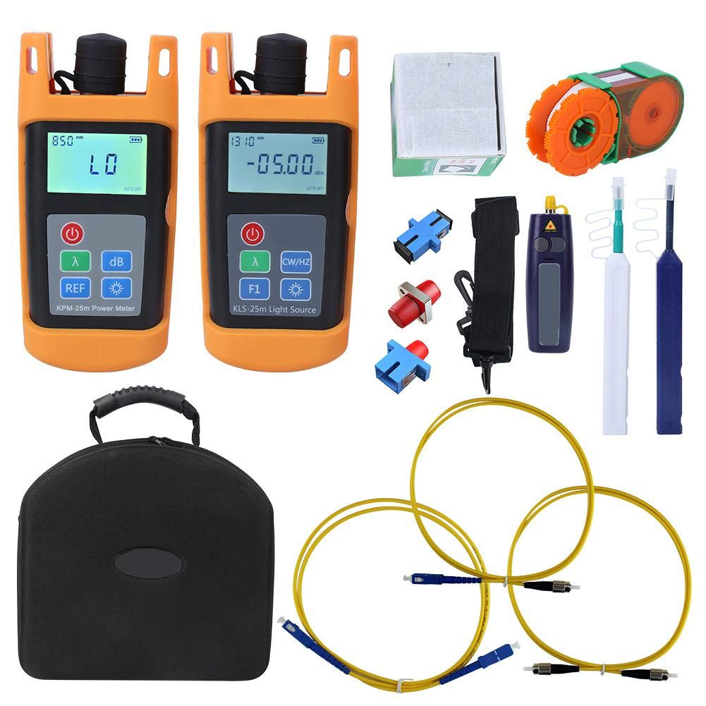 FTTH Tool Kit Fiber Optic Cable Tester Portable Optical Power Meter Loss Test Fiber Optic Power Meter Light Source