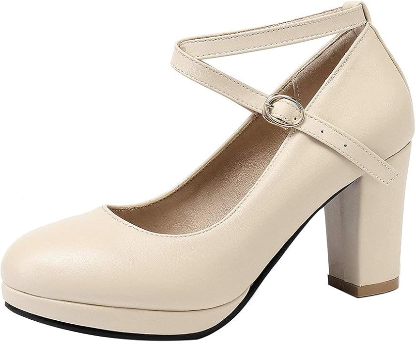 Xanthe Womens Low Mid Block Heels Mary Janes Smart Ladies Court Shoes Pumps Size | eBay