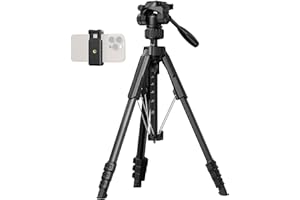 SmallRig 71" Camera Tripod Stand AP-21, Travel Tripod for iPhone and Camera for Canon for Nikon with Phone Clip & Carry Bag, 
