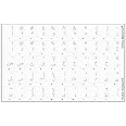 Arabic Keyboard Stickers Transparent Background White Letters for PC Computer Laptop Keyboards