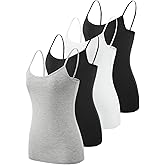 Vislivin Women's Basic Solid Camisole Adjustable Spaghetti Strap Tank Top