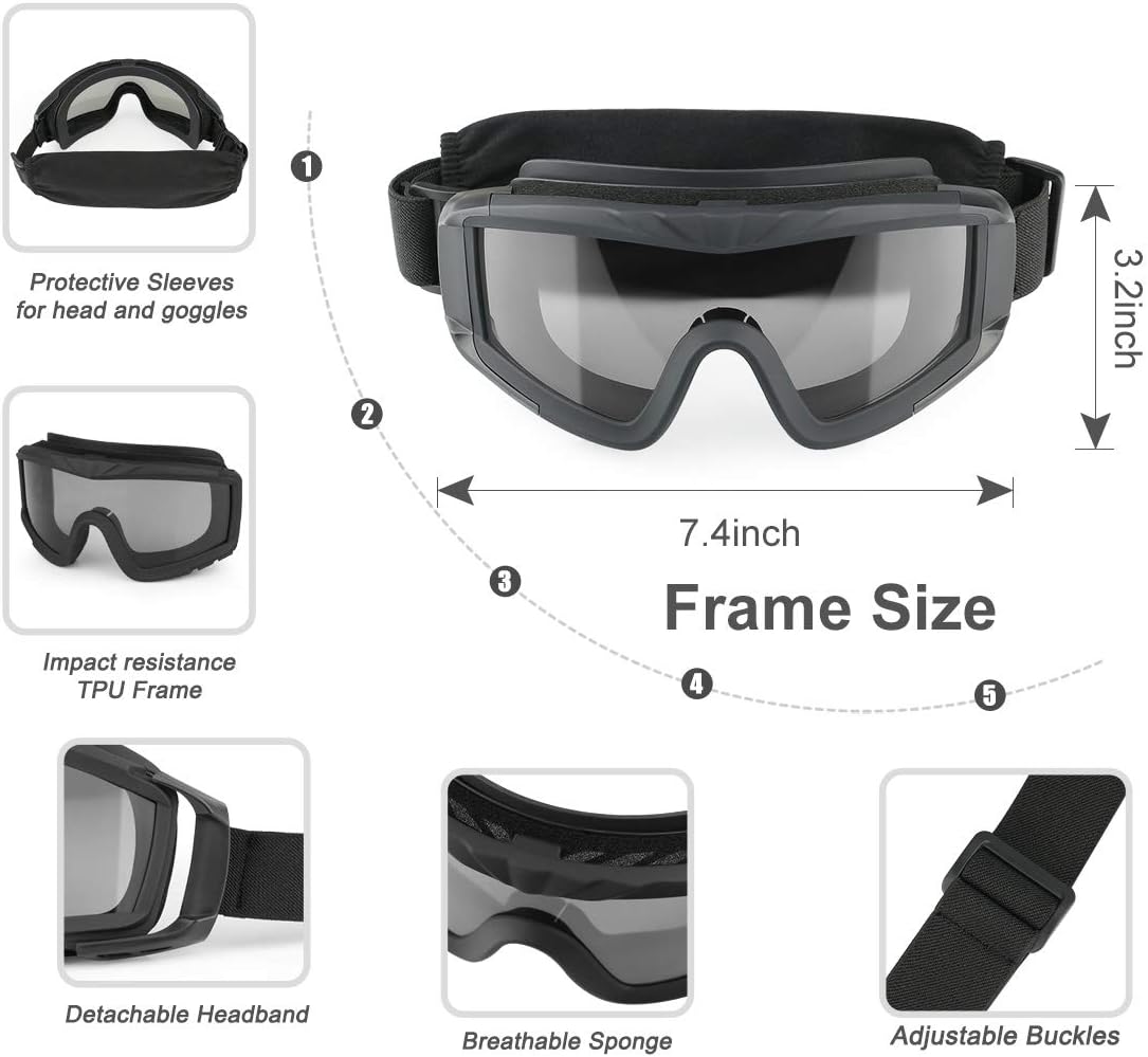 Gafas de Seguridad Tácticas Gafas Militares Antiniebla con Sistema de  Ventilador para Paintball Montar Tiro Caza Ciclismo Motocicleta Lejie Gafas  Airsoft Airsoft Deportes y aire libre futakuchi-hakata.com