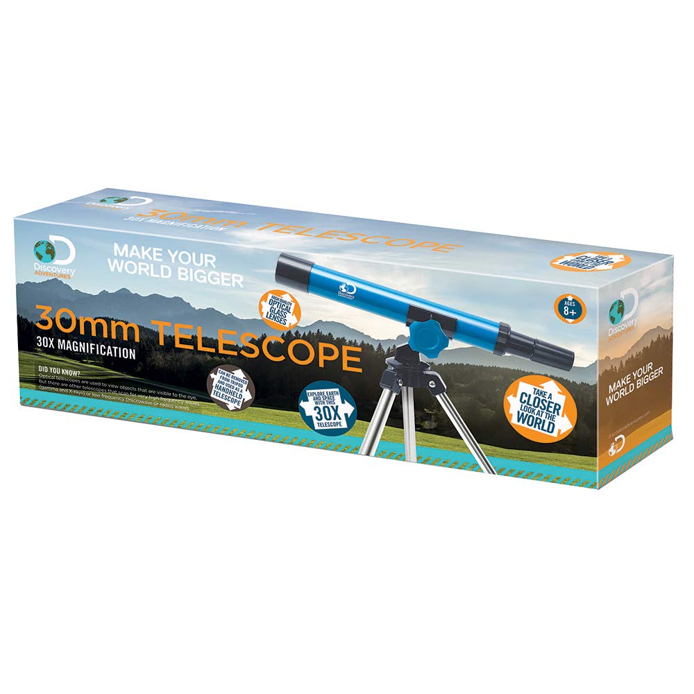 DISCOVERY 30mm Telescope with Tripod, Blue, One Size