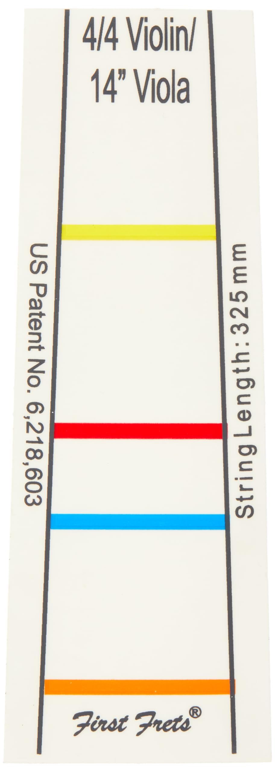 Fingerboard marking FIRST FRET 121, for 4/4 violin and 35,5 cm viola (14"), 325 mm