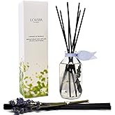 LOVSPA Reed Diffuser Set, Lavender De Provence Scented Oil Diffuser with Sticks, Home Fragrance Accessories for Bathroom Shelf Decor, Aroma Diffusers for Home or Office Desk, USA Made