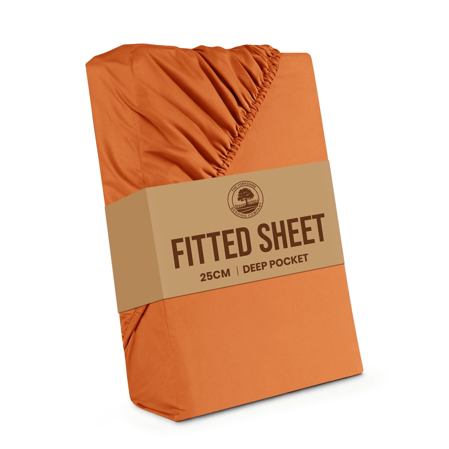 Yorkshire Bedding Fitted sheets King Size 25 CM Deep Rust Bed Sheet with Elastic Corners Easy Care Soft Brushed Microfiber Fabric Breathable Shrinkage & Fade-Resistant Bedsheets — image 1