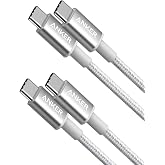 Anker USB C to USB C Cable, 60W Fast Charging Cable(2-Pack, 3.3 ft, Silver) | For iPhone 18 / 17 Series, iPad mini 6, and More