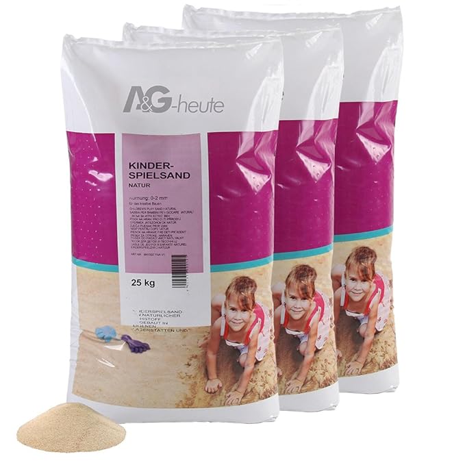 A&G-heute 75kg Spielsand Quarzsand für Sandkasten Dekosand TÜV Nord geprüft TOP Qualität