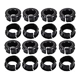 Fielect 100Pcs Open Snap Bushing 19mm Black Nylon