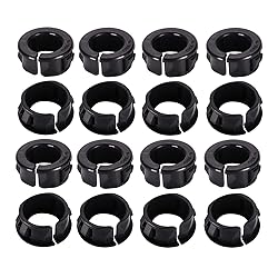 Fielect 100Pcs Open Snap Bushing 19mm Black Nylon