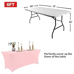 IVAPUPU 6FT Table Cloth for Rectangular Fitted