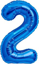 Jonami Balloon 2 Blue XXL 40 inch Foil Balloon Birthday Decoration