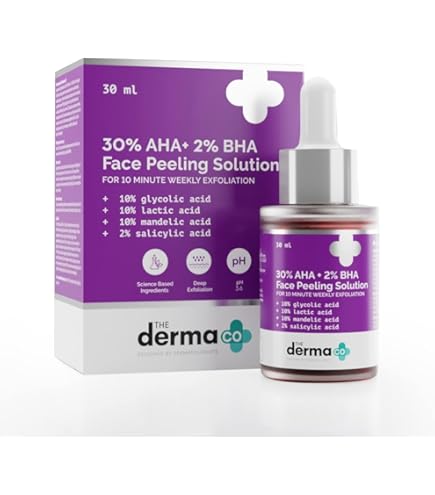 DERMA SKIN PEELING 5個セット Amazon.com: The Derma Co 15% AHA + 1% BHA Beginner Face Peeling