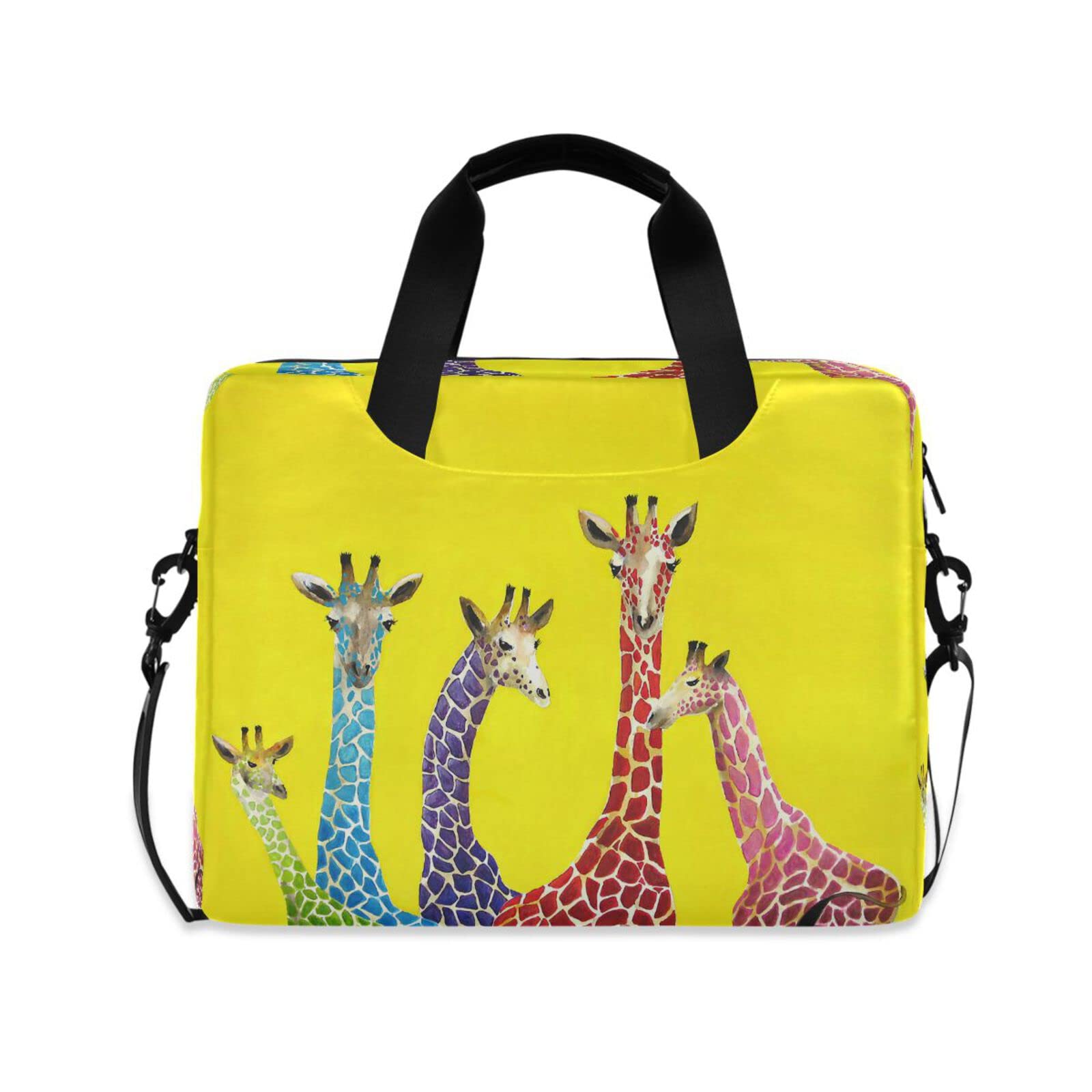 Mnsruu Computer Carrying Case for Adult Kids Laptop Bag Giraffe Computer Bags 13-15.6 inch Laptop Sleeve Case Laptop Shoulder Bag Laptop Carrying Bag with Strap Handle — image 1