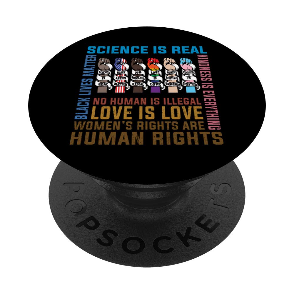 No Human Is Illegal Shirt Black Lives Matter Womens Rights PopSockets PopGrip: Swappable Grip for Phones & Tablets