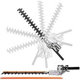 16 Inch Universal Hedge Trimmer Attachment, for Husqvarna, Echo &amp; Troy-Belt | 270&deg; Rotation Dual-Direction Structure, Head Heavy Duty Action Cutting Blade, for Gasoline Trimmers, 3 Year Warranty