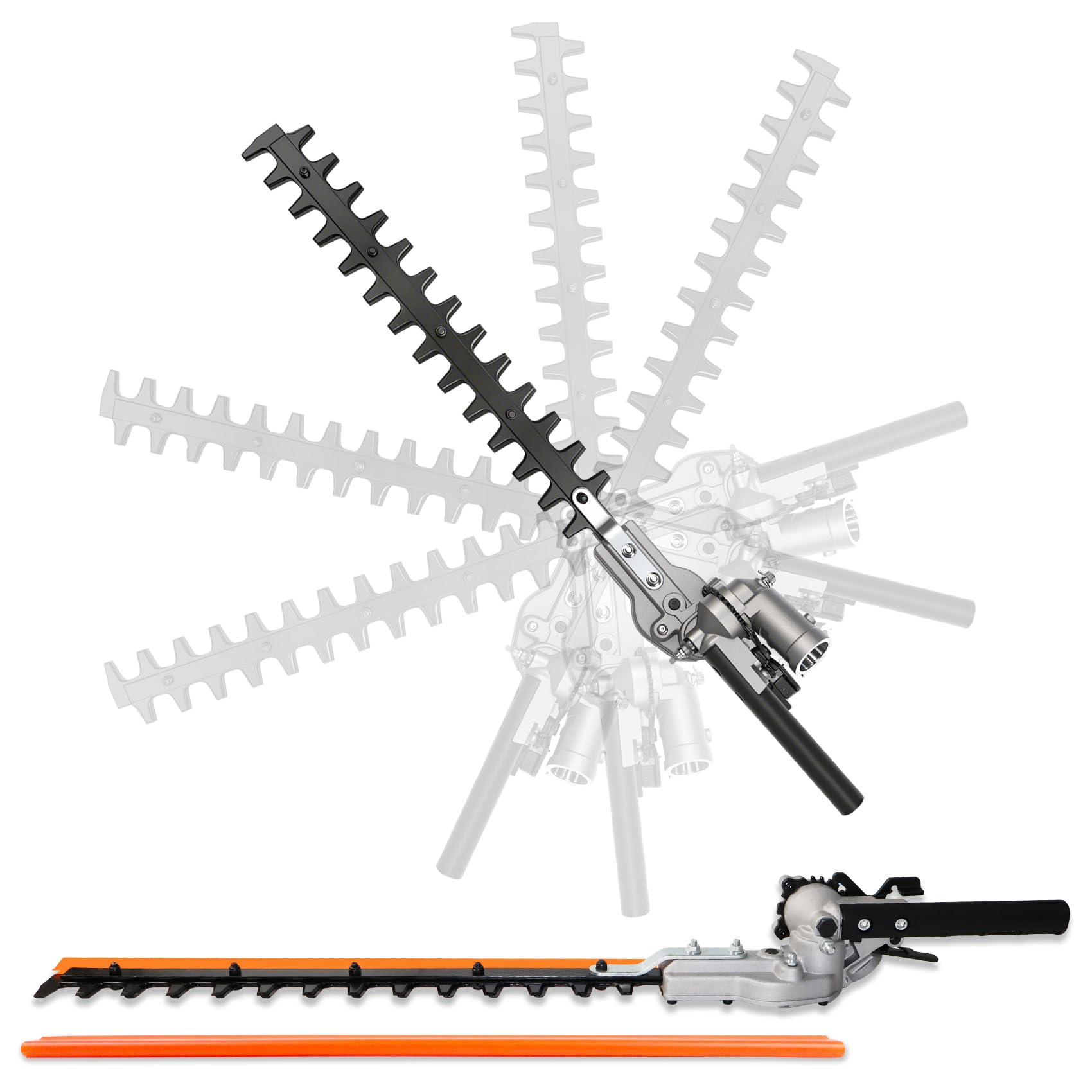 Photo 1 of 16 Inch Adjustable Hedge Trimmer Attachment Universal Design with 270° Rotation Capability Dual-Direction Adjustable Structure, Compatible with Husqvarna, Troy-Belt Gasoline Trimmers, 3-Year Warranty