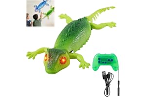 Wall Crawler Gecko,Rechargeable Remote Control Wall Climbing Lizard with LED Eyes,Walls Crawler Robot Toy,Floor Ceiling Crawl