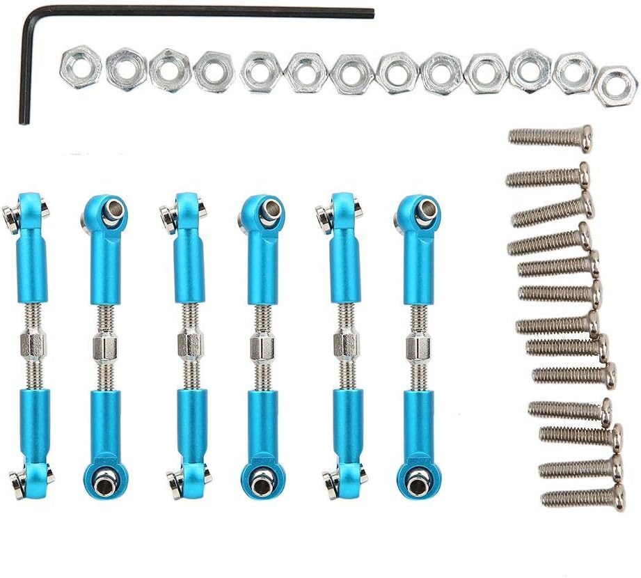 Woyisisi RC Car Linkage Rod, Metal Adjustable Lever Linkage