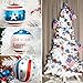 KI Store Patriotic Ball Ornaments Set of 12 Large Christmas Tree Balls American Flag Decorations for Independence Day Christmas Party Bonus 6 United States Flag