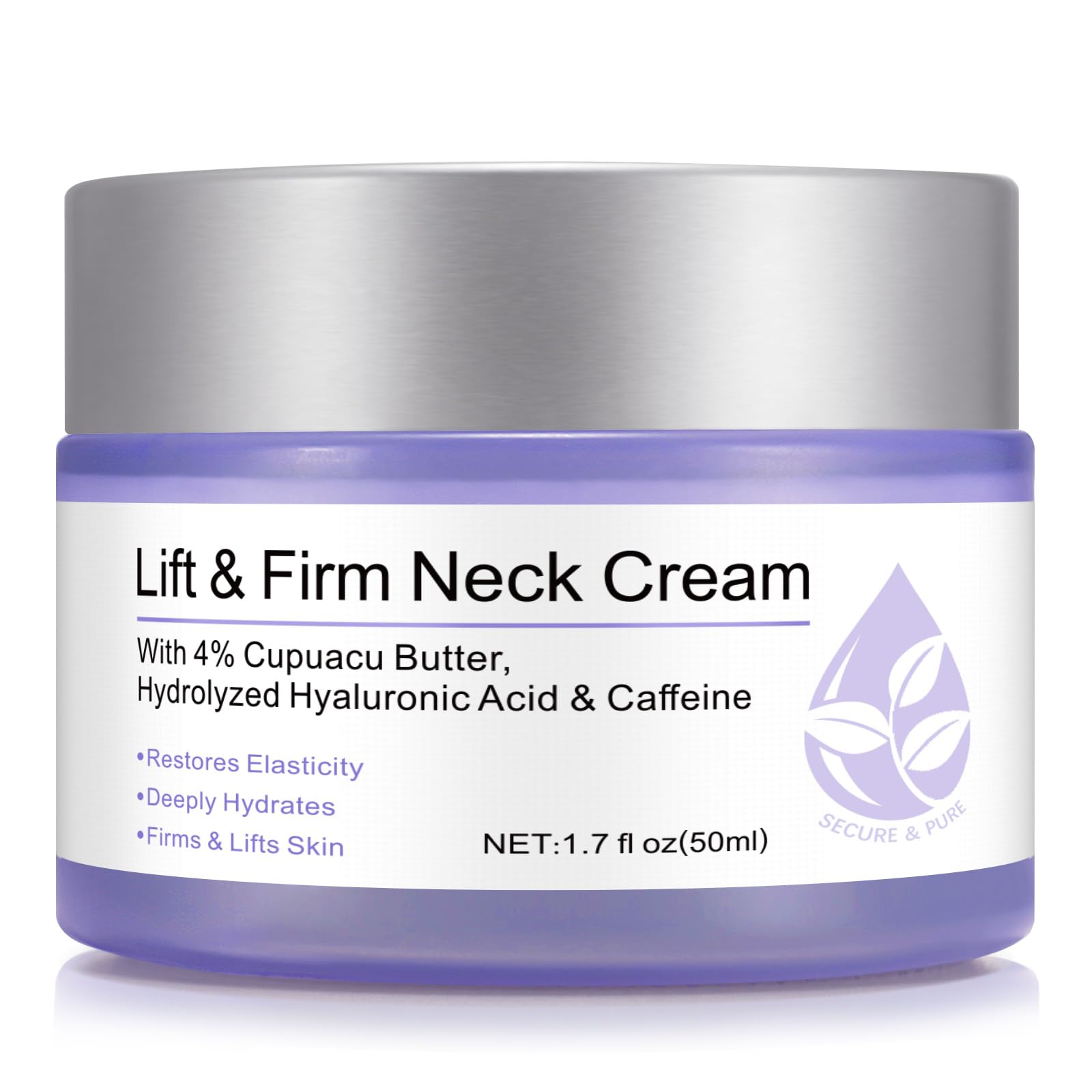 Neck Firming Cream with Peptides & Retinol, Anti-Aging Moisturiser for Sagging Skin, Wrinkles & Fine Lines - Best For Tightening Sagging Skin Sculpted Go Pure Neck Cream, Vegan & Cruelty-Free