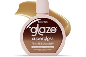 Glaze Super Gloss Colour Conditioning Shower Semi-Permanent Gloss – Caramel Lights for Medium to Dark Brown Hair with Highlig