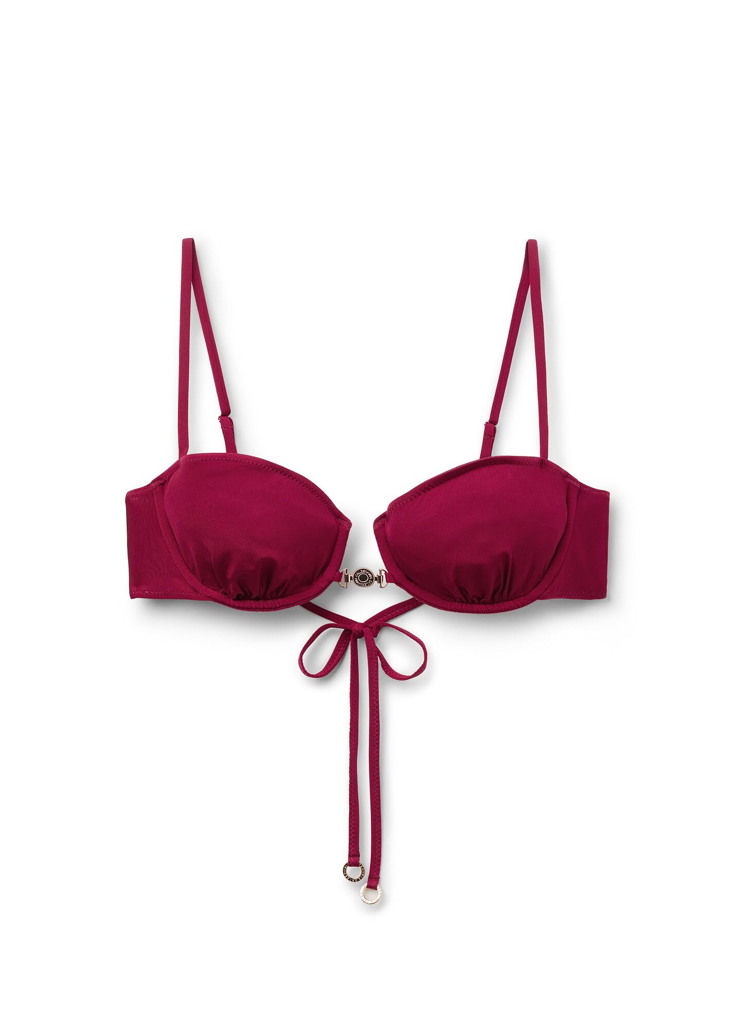 Photo 1 of CALZEDONIA Woman's Balconette Swimsuit Top Minimal Fit in Burgundy, Size S