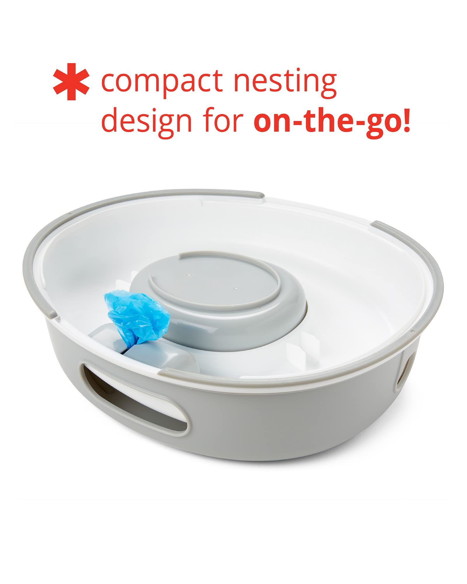 Skip Hop Potty Training Toilet, Go Time 3-in-1 Potty, White/Grey