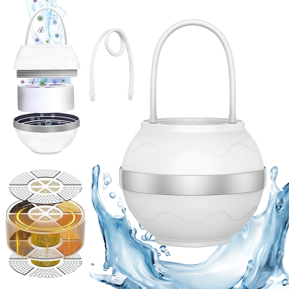 HOVCEH Bath Ball Filter, 8 Stages Bath Ball Filter-Bathtub Water Filter, Bathtub Tap Water Filter for Bathtub Water Softer Purifier Removes Contaminants Chlorine Fluoride Water Filter System