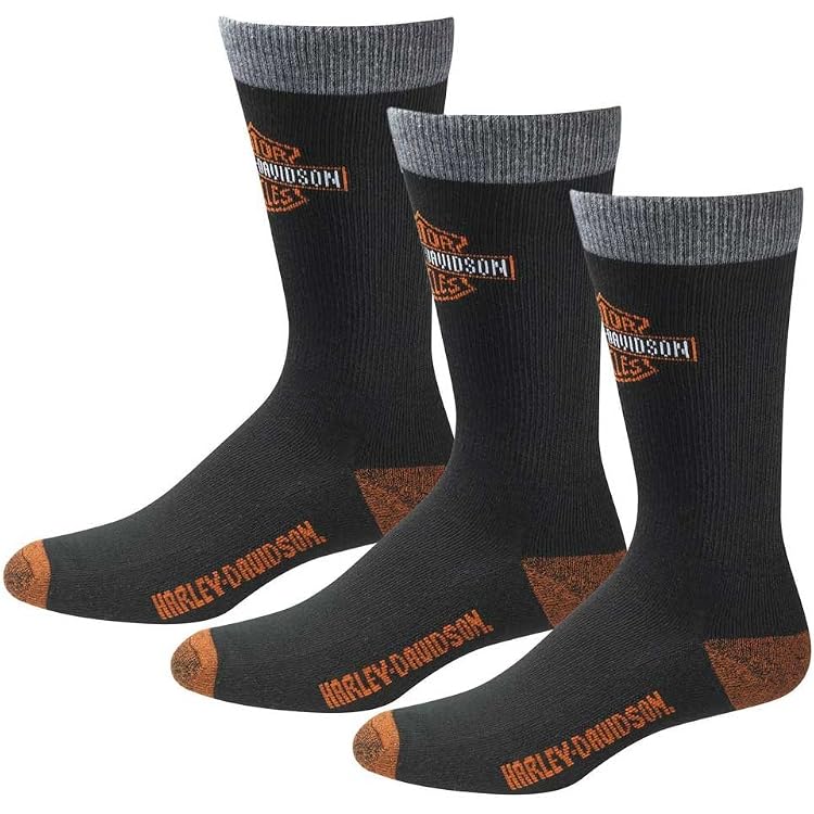 Harley-Davidson Wolverine Men's Cruiser Coolmax Socks, Black D99018970