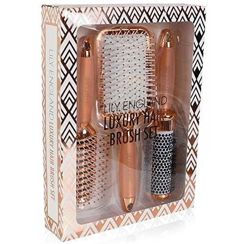 ROSE GOLD Hair Brush Set Luxury Professional Hairbrush Gift For All