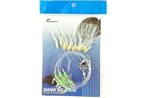 SANHU Sand Dab Rigs A Glow-in-Dark 3 Packs 12 Hook