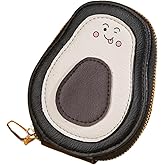 EILB Wallet Card Holder, RFID Blocking Purse,Cute Avocado Small Minimalist Leather Credit for Women, Girls, Ladies (Black)