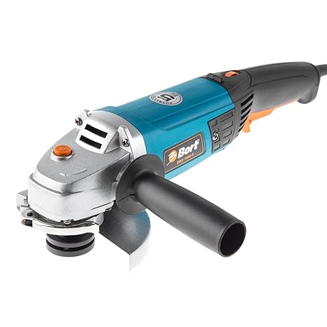 Bort Winkelschleifer BWS-1000-R mit Drehzahlregelung, 900 Watt, Ø 125 mm, 11000 UpM (Gang 1-0 UpM, Gang 2-2012 UpM, Gang 3-55