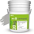 Ecocementi Microcement Continuous Coating for Walls and Floors - Versatile, Durable, and Elegant Surface for Home and Office Renovations (Gris Natural Gray, 44.09 lb)