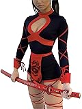 Alyweatry Halloween Women Ninja Sexy Romper Costume