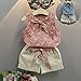 Baby Clothing Kids Summer Clothes Girls Flower Printing Vest + Pure Color Pants Children Clothing Set
