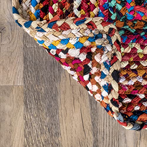 nuLOOM Tammara Bohemian Hand Braided Area Rug, 3' x 5', Multi Pricepulse