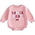 BemeyourBBs Unisex Baby Crewneck Sweatshirt Oversized Sweater Romper Long Sleeve Shirts Fall Winter Outfit for Baby Boy Girl