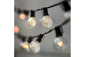Lampat String Lights, LED 25 Light Bulbs 25Ft G40 Globe String Lights with Bulbs-UL Listd for Indoor/Outdoor Commercial Decor