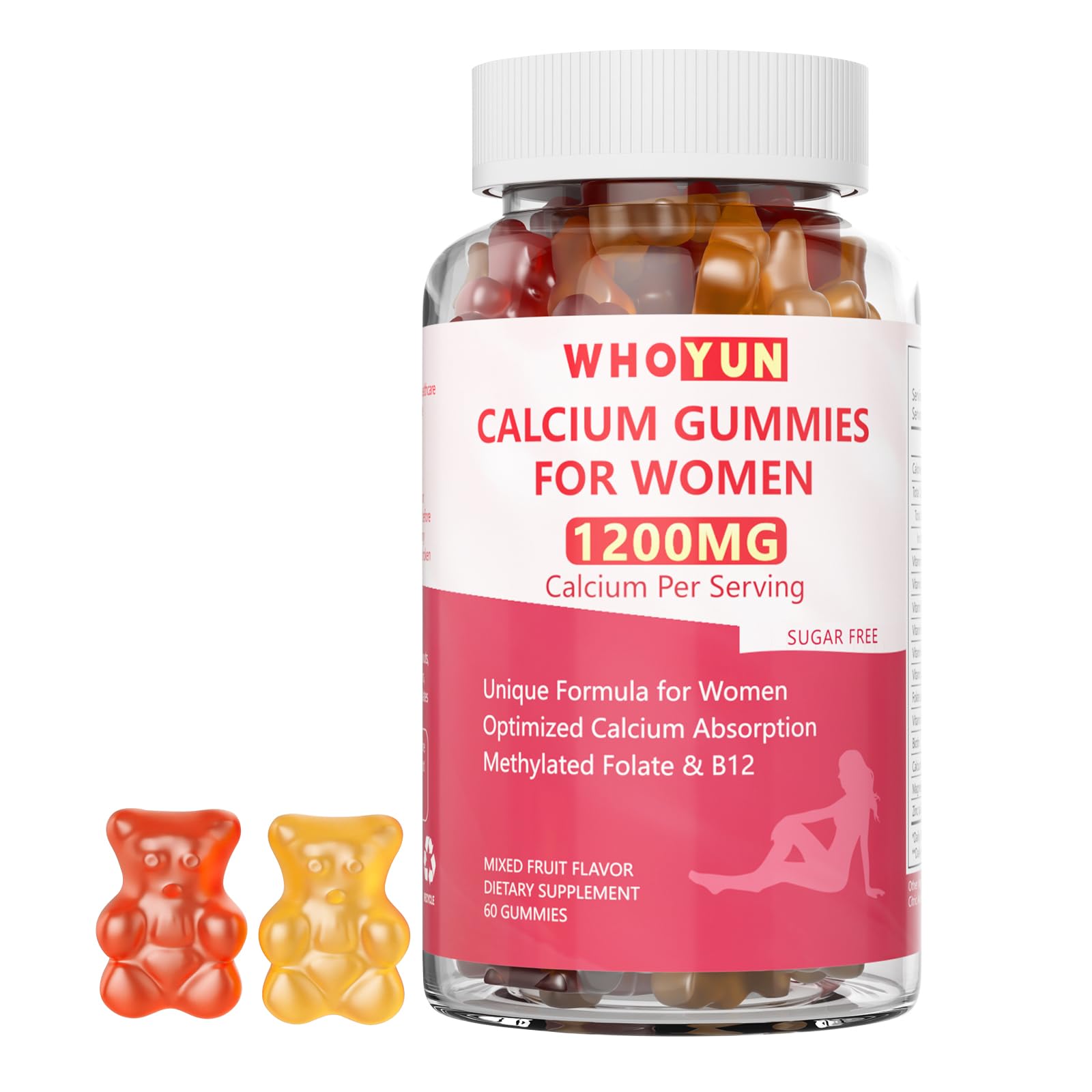 Calcium Gummies for Women 1200 mg